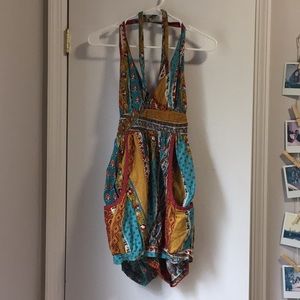 Bohemian halter romper